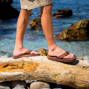 NWT Rainbow Tahitian Sandals Style 301ALL Tan Men Medium, 8 1/2 - 9 1/2, 0223